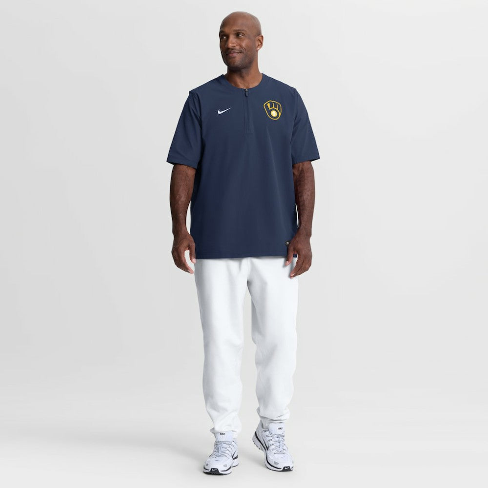 Milwaukee Brewers Nike Authentic Collection Dri-FIT Quarter-Zip Windshirt Lifestyle