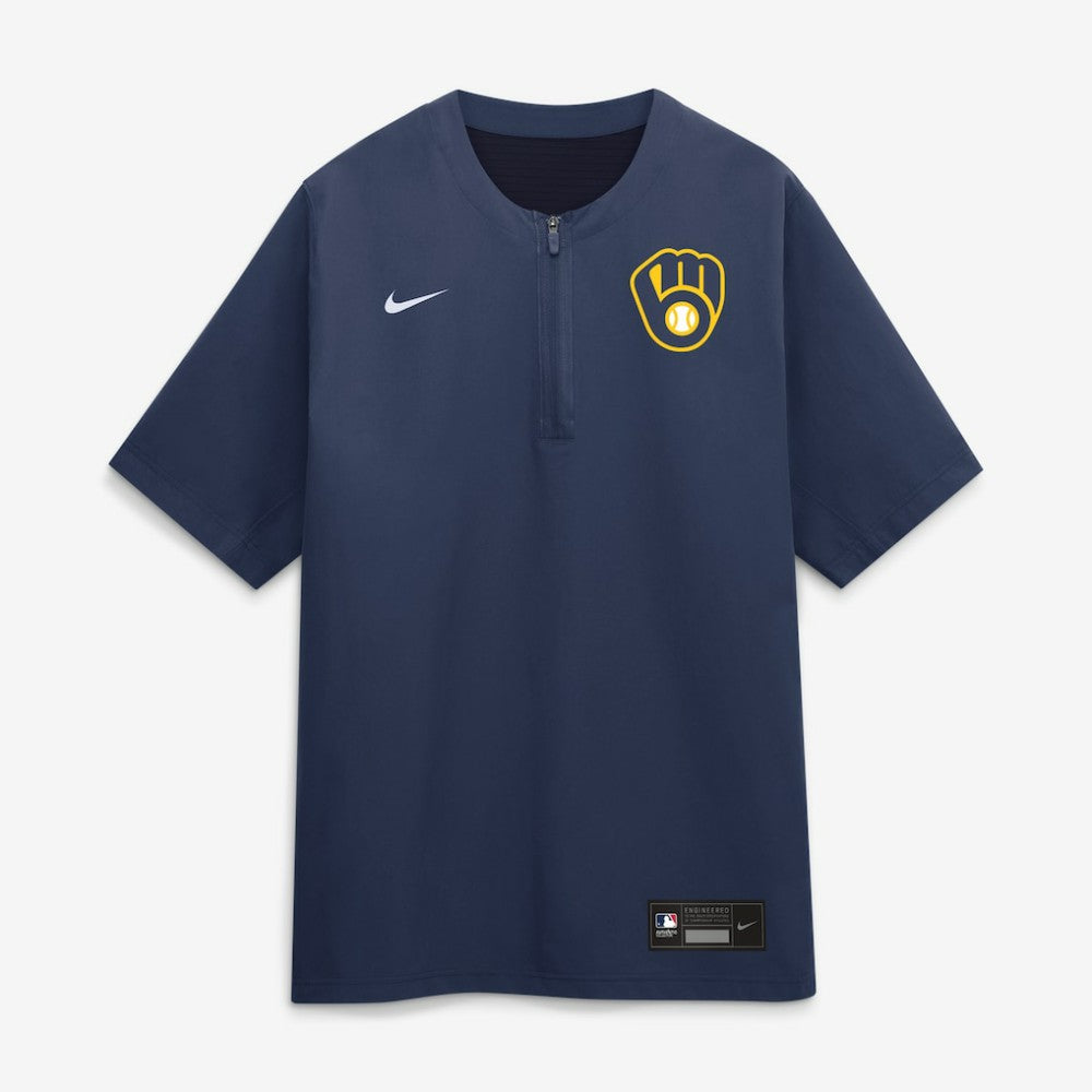 Milwaukee Brewers Nike Authentic Collection Dri-FIT Quarter-Zip Windshirt Lifestyle