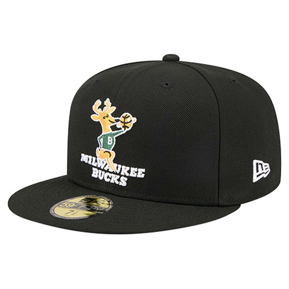 New Era - Milwaukee Bucks Core Logo 59FIFTY Fitted Hat - Black
