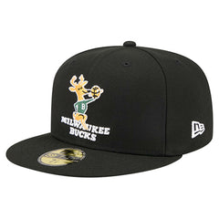 New Era - Milwaukee Bucks Core Logo 59FIFTY Fitted Hat - Black