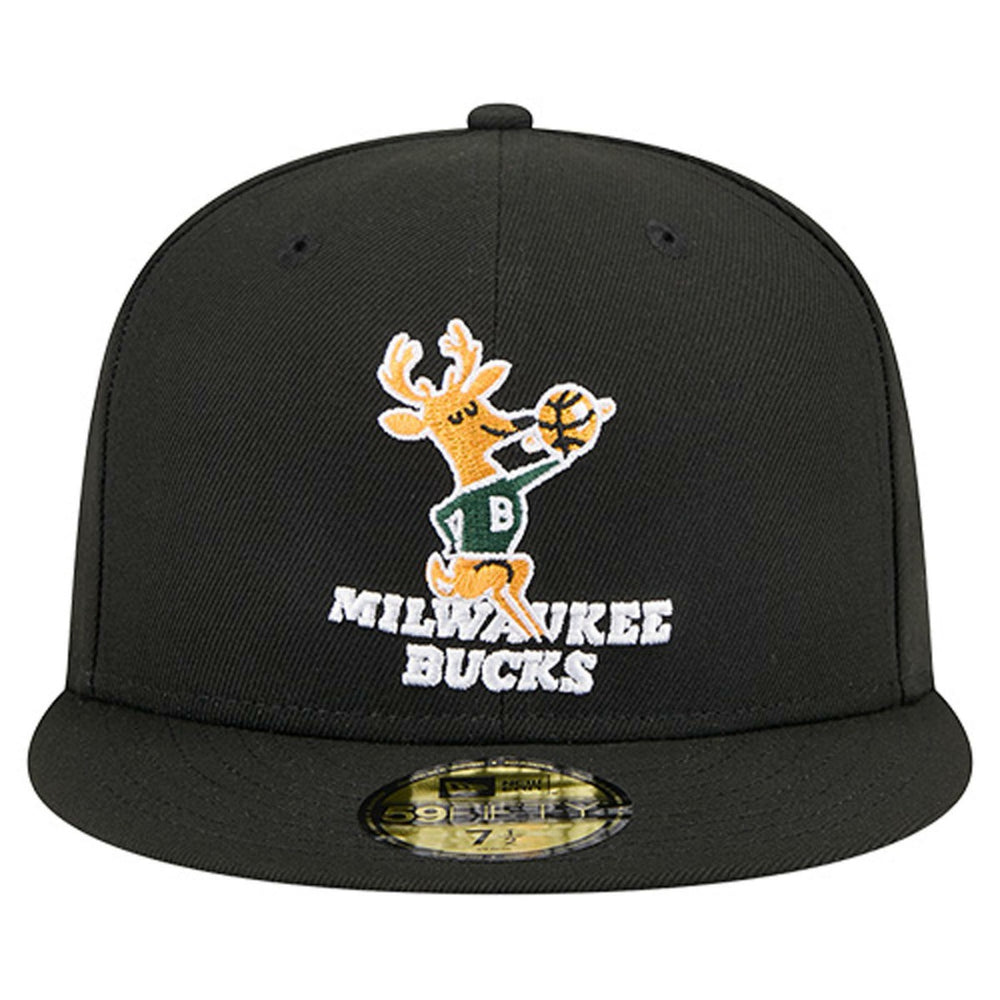 New Era - Milwaukee Bucks Core Logo 59FIFTY Fitted Hat - Black