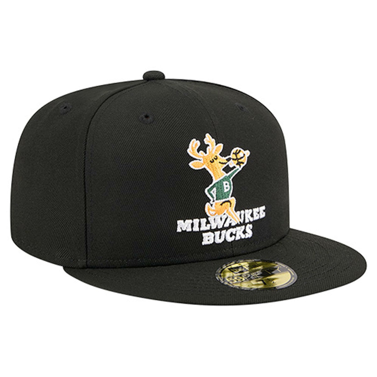 New Era - Milwaukee Bucks Core Logo 59FIFTY Fitted Hat - Black