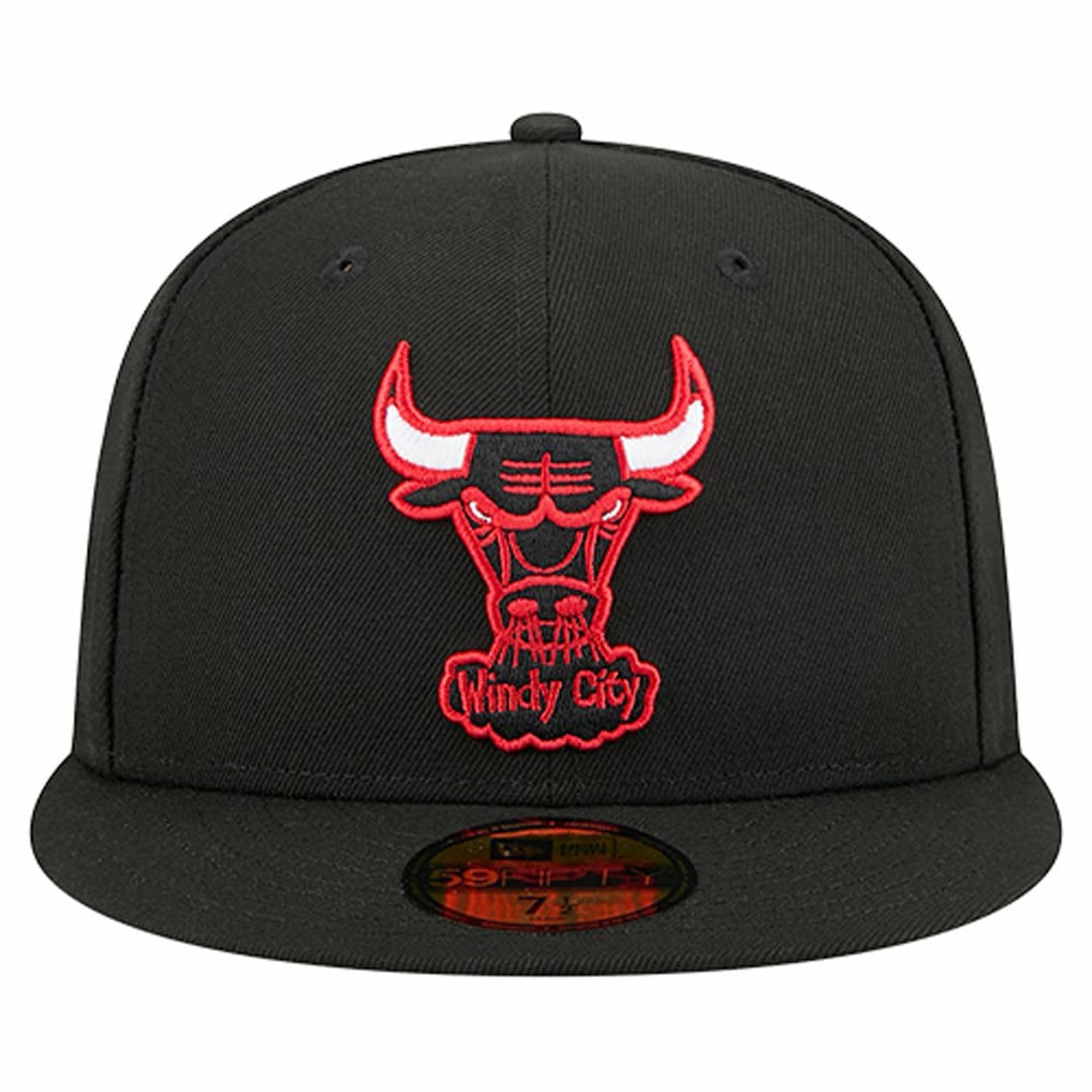 New Era - Chicago Bulls Core Logo 59FIFTY Fitted Hat - Black