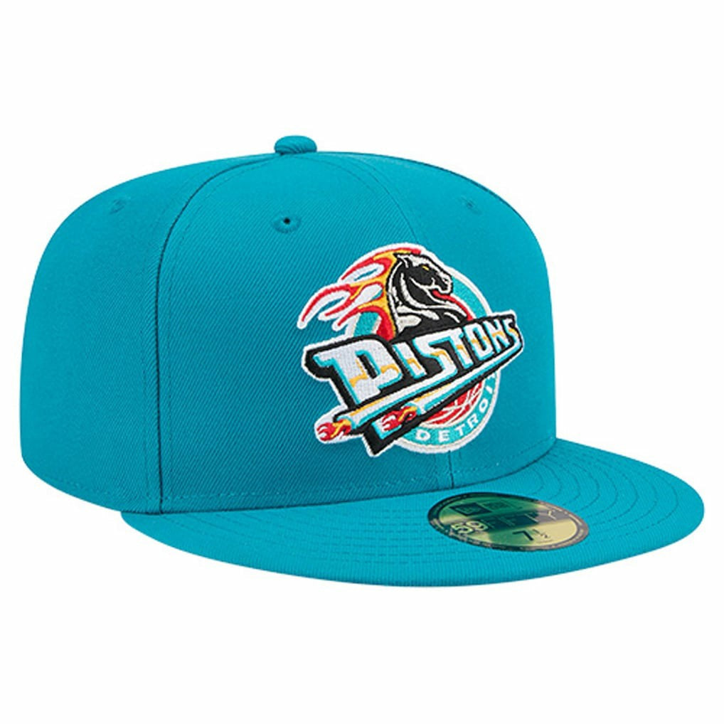 New Era - Detroit Pistons Core Logo 59FIFTY Fitted Hat - Teal