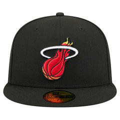 New Era - Miami Heat Core Logo 59FIFTY Fitted Hat - Black
