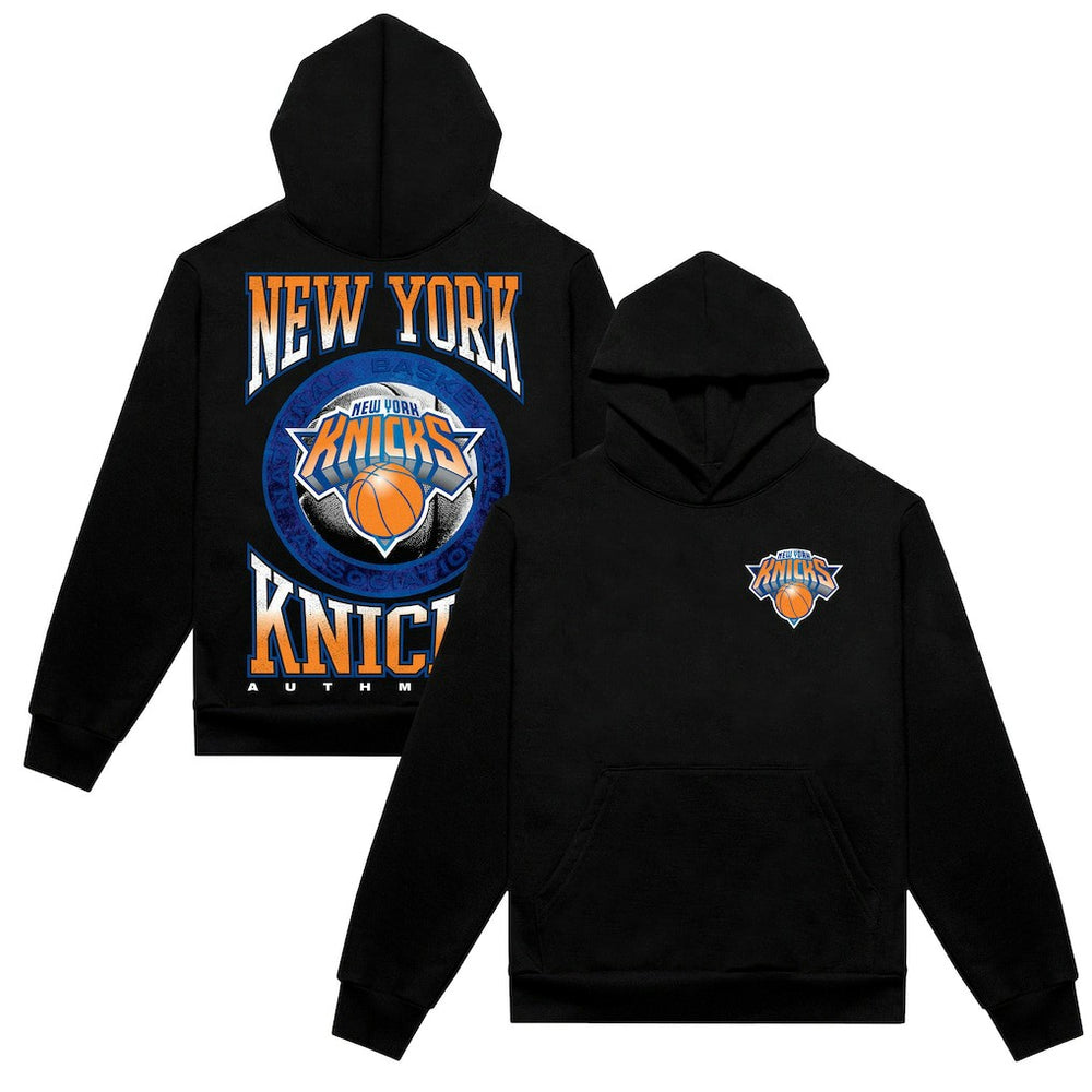 NBA - New York Knicks Authmade Vintage Metal Premium Heavyweight Pullover Hoodie - Black