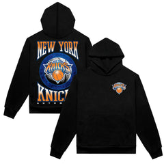 NBA - New York Knicks Authmade Vintage Metal Premium Heavyweight Pullover Hoodie - Black