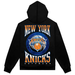 NBA - New York Knicks Authmade Vintage Metal Premium Heavyweight Pullover Hoodie - Black