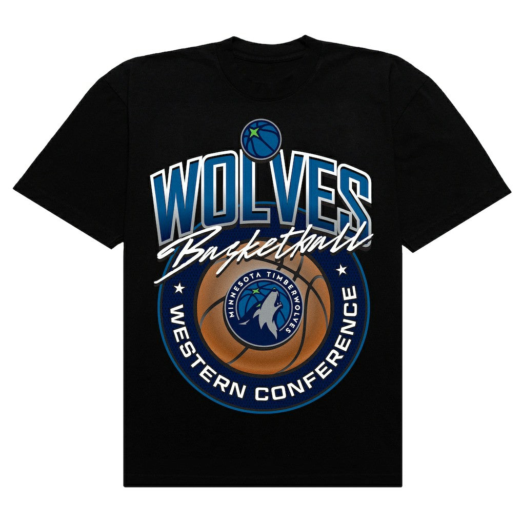 NBA - Minnesota Timberwolves Authmade Basketball Mesh Premium T-Shirt - Black