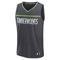 Fanatics - Minnesota Timberwolves Fastbreak Custom Jersey - Statement Edition - Anthracite