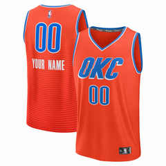 Fanatics - Oklahoma City Thunder Fast Break Custom Jersey - Statement Edition - Orange