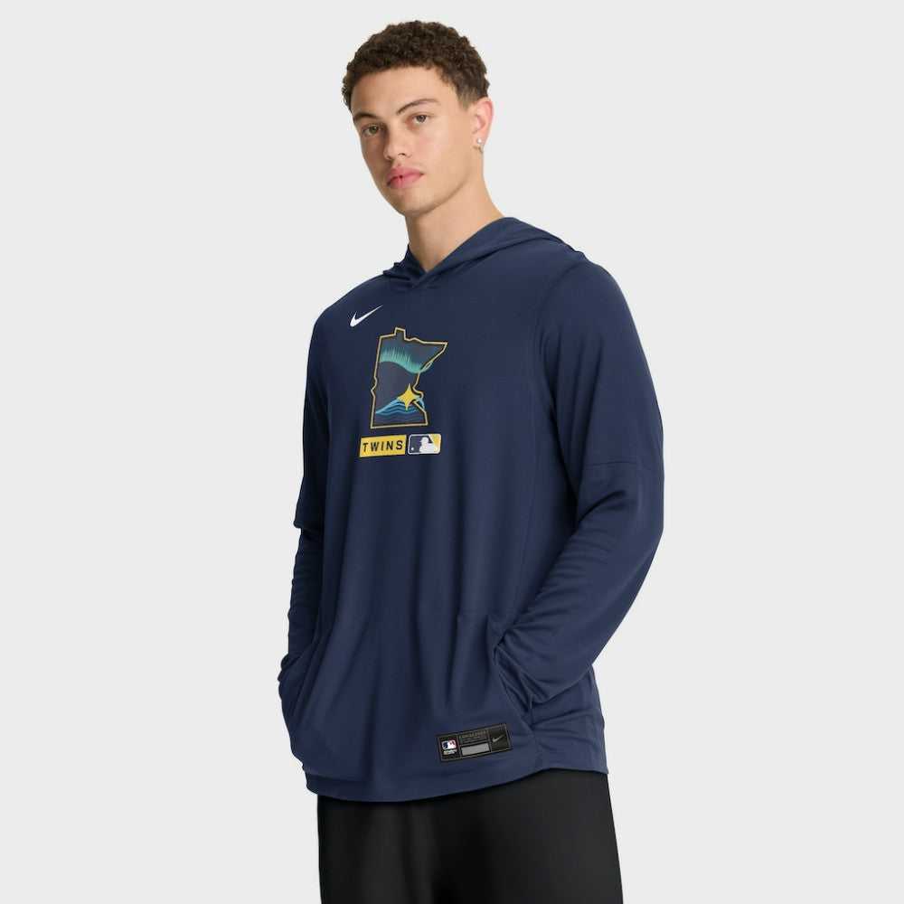 Minnesota Twins Nike City Connect Dri-FIT Long Sleeve Hooded T-Shirt Sale