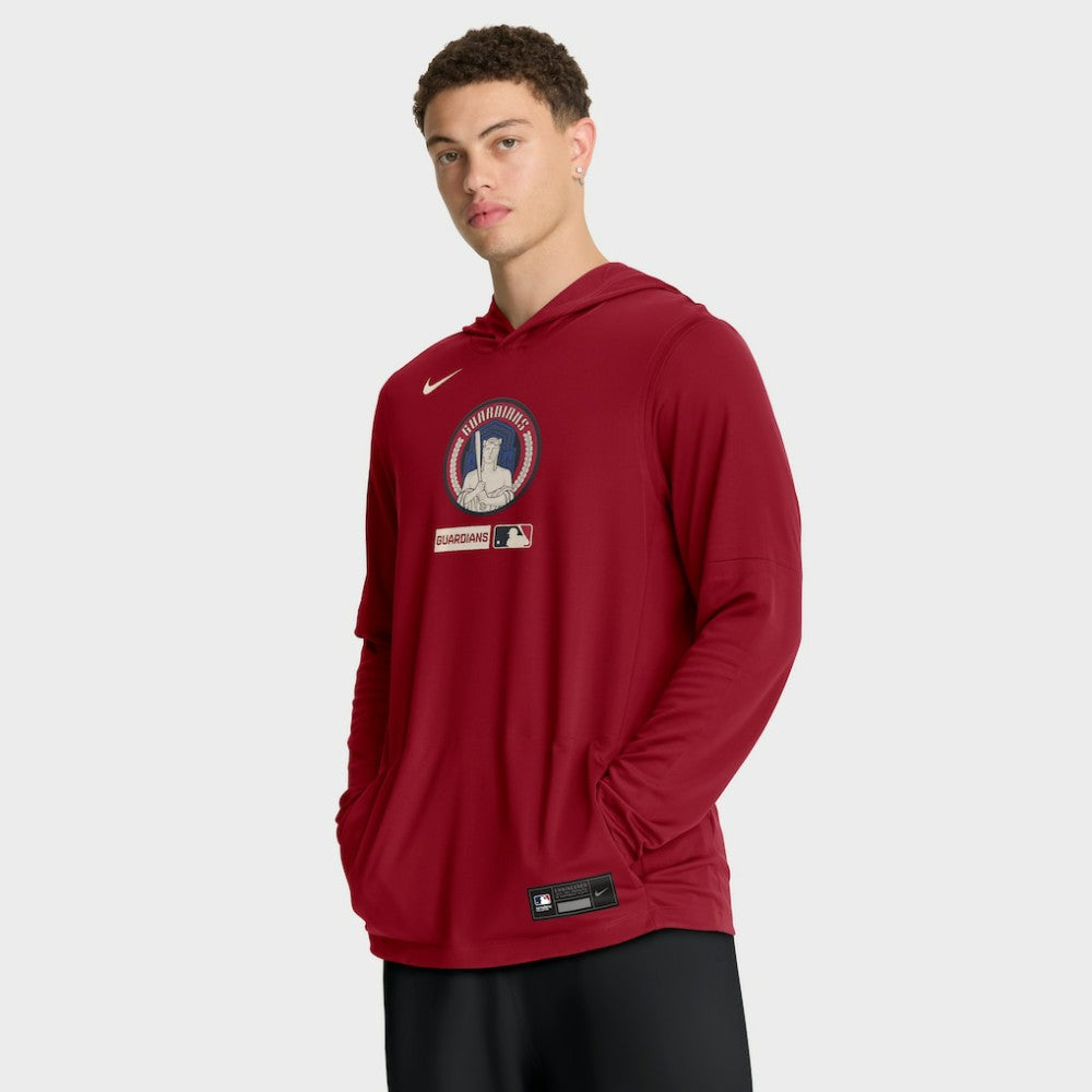 Cleveland Guardians Nike City Connect Dri-FIT Long Sleeve Hooded T-Shirt On Sale