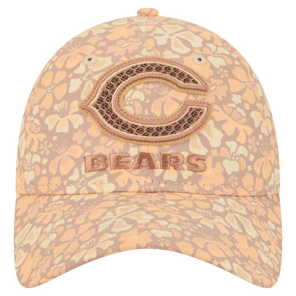 Chicago Bears New Era Women's Floral 9TWENTY Adjustable Hat Tan - NFL