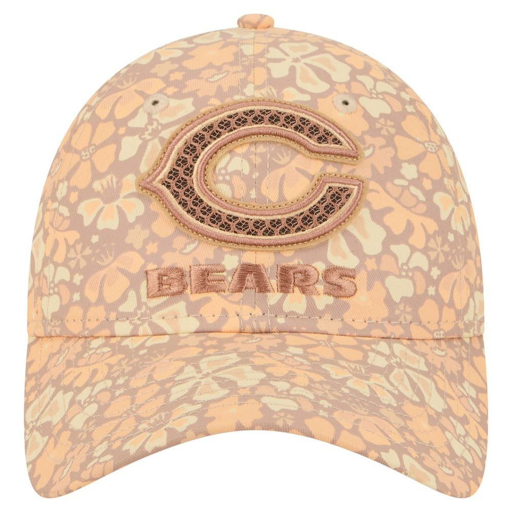 Chicago Bears New Era Women's Floral 9TWENTY Adjustable Hat Tan - NFL