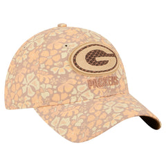 Green Bay Packers New Era Women's Floral 9TWENTY Adjustable Hat Tan - NFL