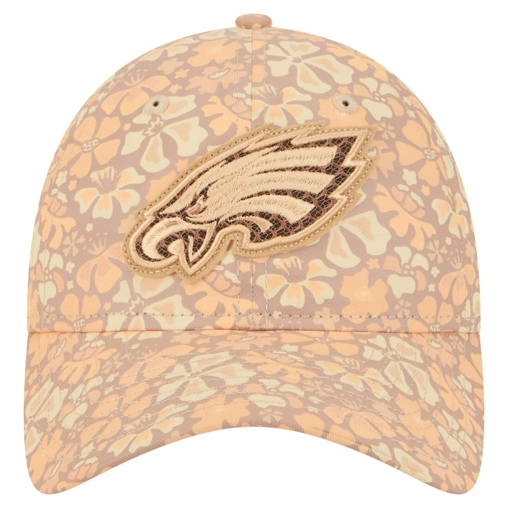 Philadelphia Eagles New Era Women's Floral 9TWENTY Adjustable Hat Tan - NFL