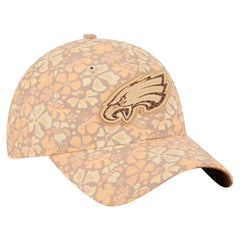 Philadelphia Eagles New Era Women's Floral 9TWENTY Adjustable Hat Tan - NFL