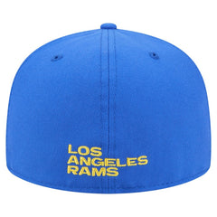 Los Angeles Rams New Era Overlap Wordmark 59FIFTY Fitted Hat Royal - NFL