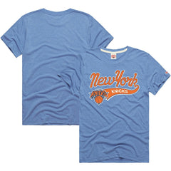 NBA - New York Knicks Homage Script Tri-Blend T-Shirt - Blue