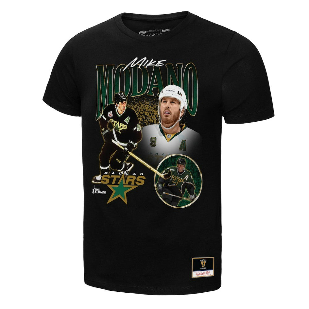 Mike Modano Dallas Stars - Mitchell & Ness Player Collage Name & Number T-Shirt Black
