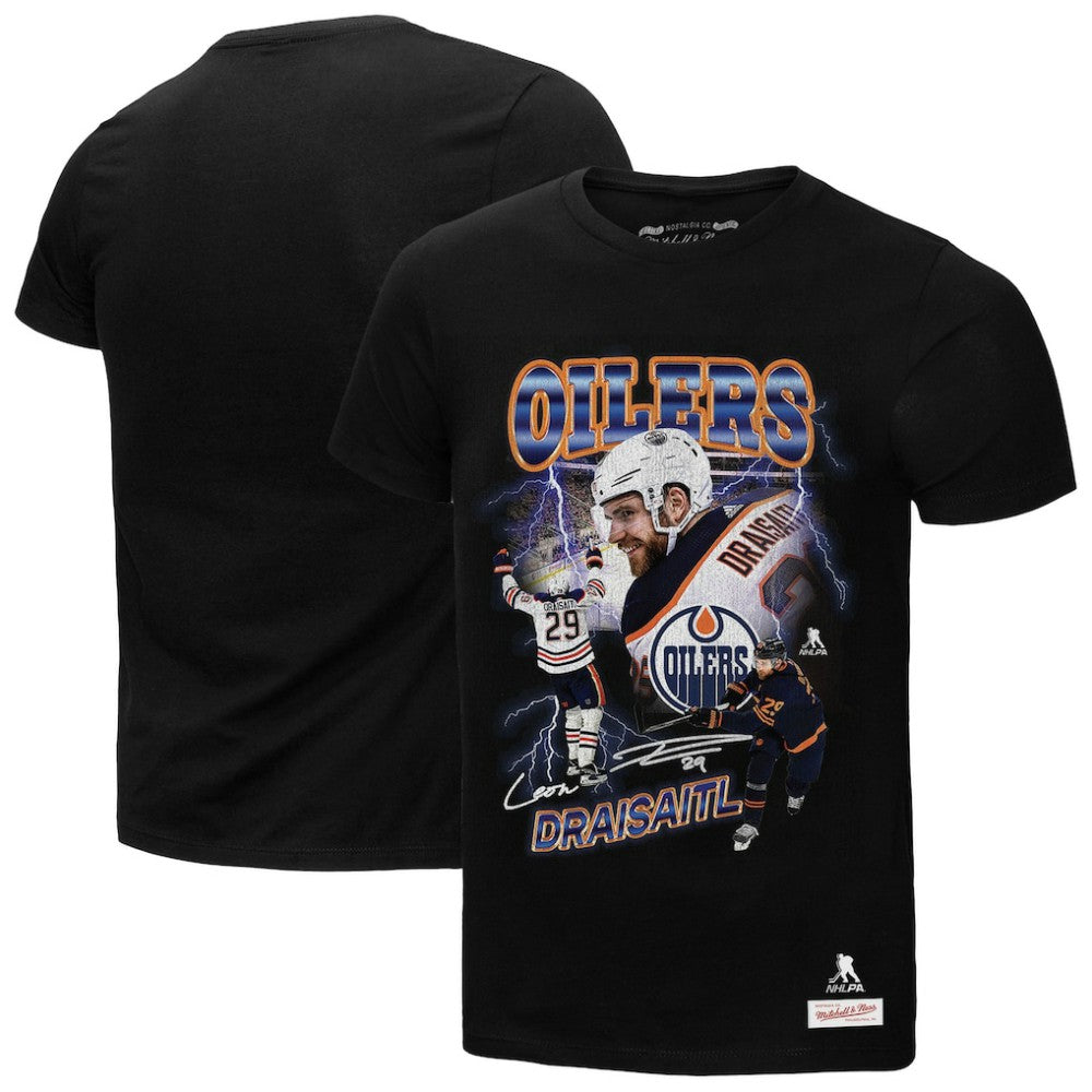 Leon Draisaitl Edmonton Oilers - Mitchell & Ness 2.0 Player Graphic T-Shirt Black