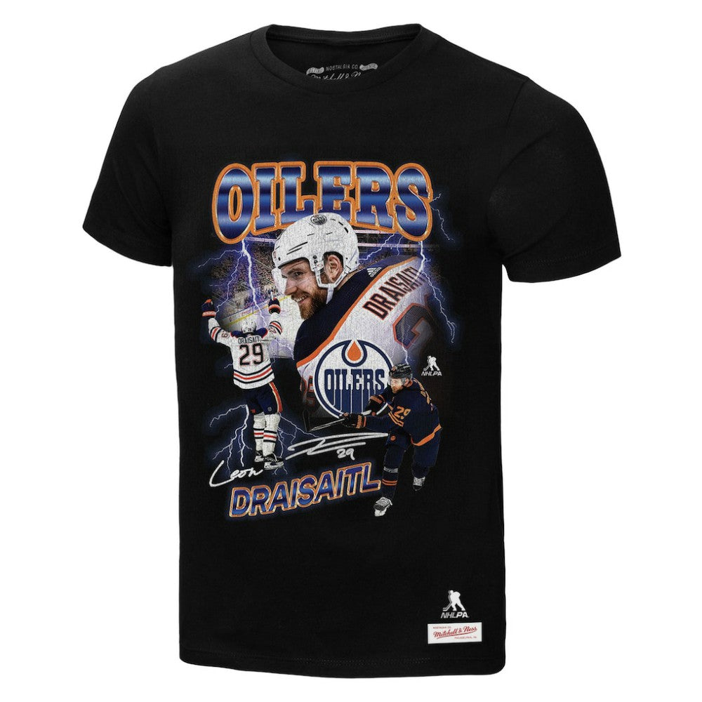 Leon Draisaitl Edmonton Oilers - Mitchell & Ness 2.0 Player Graphic T-Shirt Black