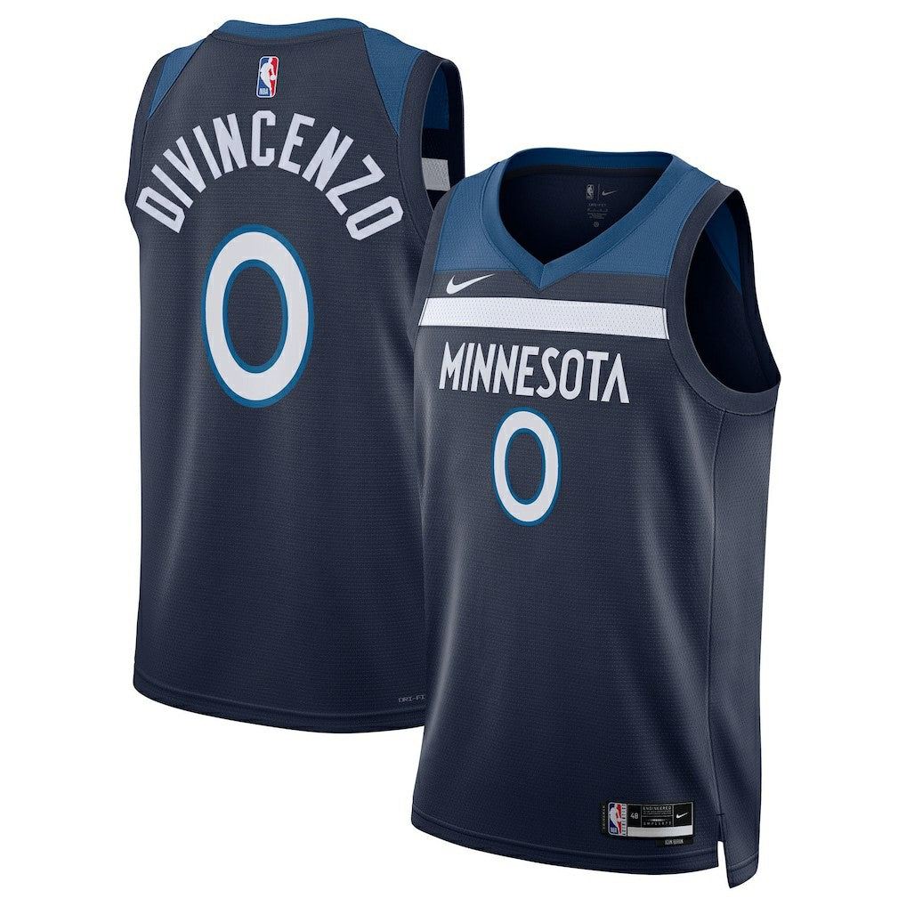 Nike - Donte DiVincenzo Minnesota Timberwolves Unisex Swingman Jersey - Icon Edition - Navy