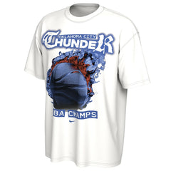Nike - Oklahoma City Thunder Unisex 2025 NBA Finals Champions Celebration Parade Roster T-Shirt - White