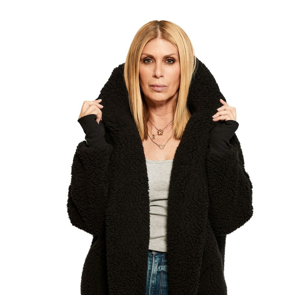 Cincinnati Bengals Jill Martin Women's Oversized Hooded Lounger Black - NFL