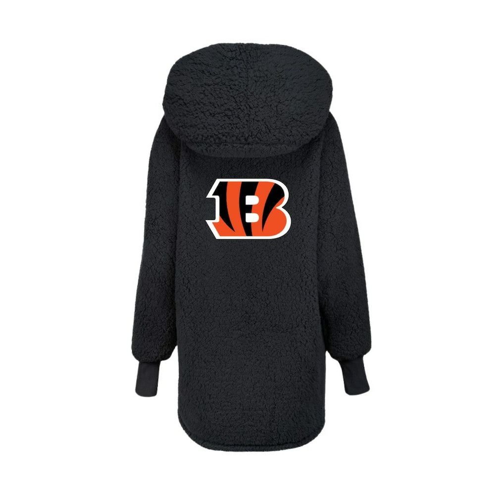 Cincinnati Bengals Jill Martin Women's Oversized Hooded Lounger Black - NFL
