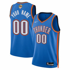 Nike - Oklahoma City Thunder Unisex 2025 NBA Finals Patch Custom Swingman Jersey - Blue - Icon Edition