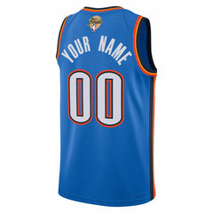 Nike - Oklahoma City Thunder Unisex 2025 NBA Finals Patch Custom Swingman Jersey - Blue - Icon Edition