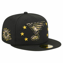 St. Louis Blues - New Era Military Appreciation Digital Camo Stars 59FIFTY Fitted Hat Black