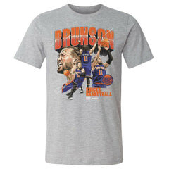 NBA - Jalen Brunson New York Knicks 500 Level Collage T-Shirt - Heather Gray