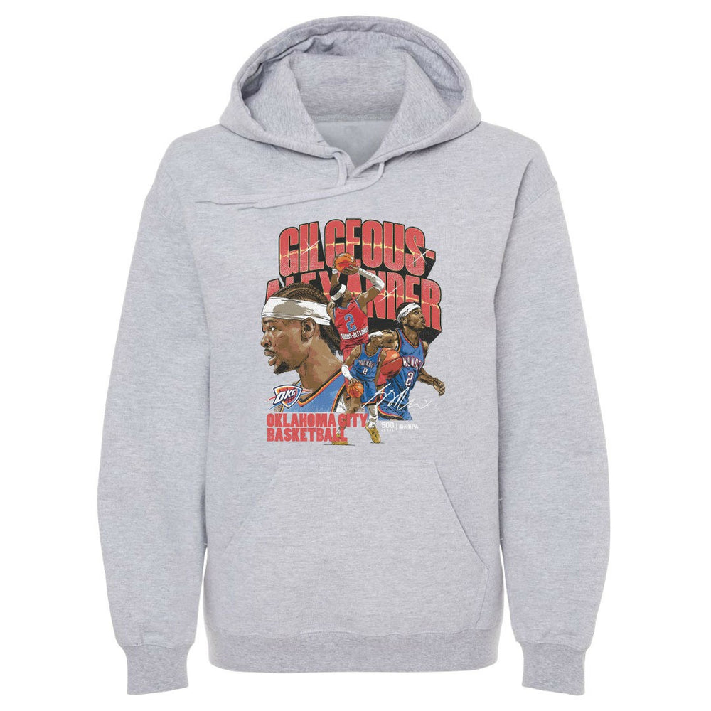 NBA - Shai Gilgeous-Alexander Oklahoma City Thunder 500 Level Collage Pullover Hoodie - Gray