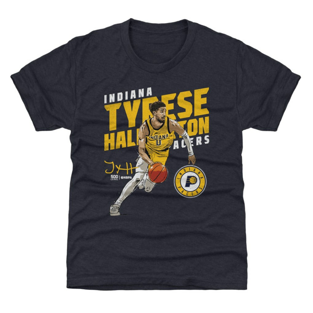 NBA - Tyrese Haliburton Indiana Pacers 500 Level Youth Slant T-Shirt - Navy