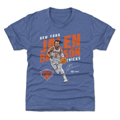 NBA - Jalen Brunson New York Knicks 500 Level Youth Slant T-Shirt - Blue