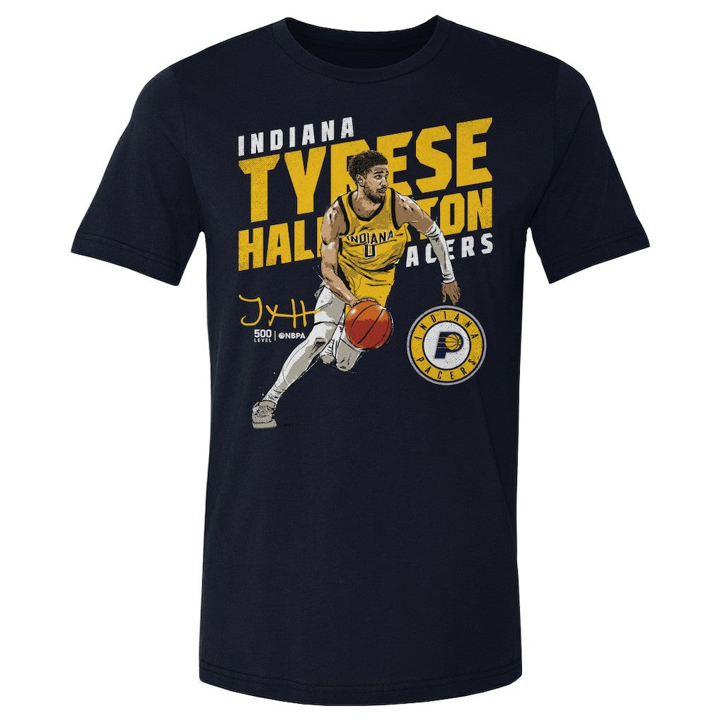 NBA - Tyrese Haliburton Indiana Pacers 500 Level Slant T-Shirt - Navy