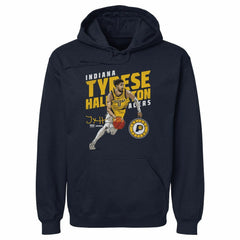 NBA - Tyrese Haliburton Indiana Pacers 500 Level Slant Pullover Hoodie - Navy
