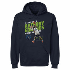 NBA - Anthony Edwards Minnesota Timberwolves 500 Level Slant Pullover Hoodie - Navy