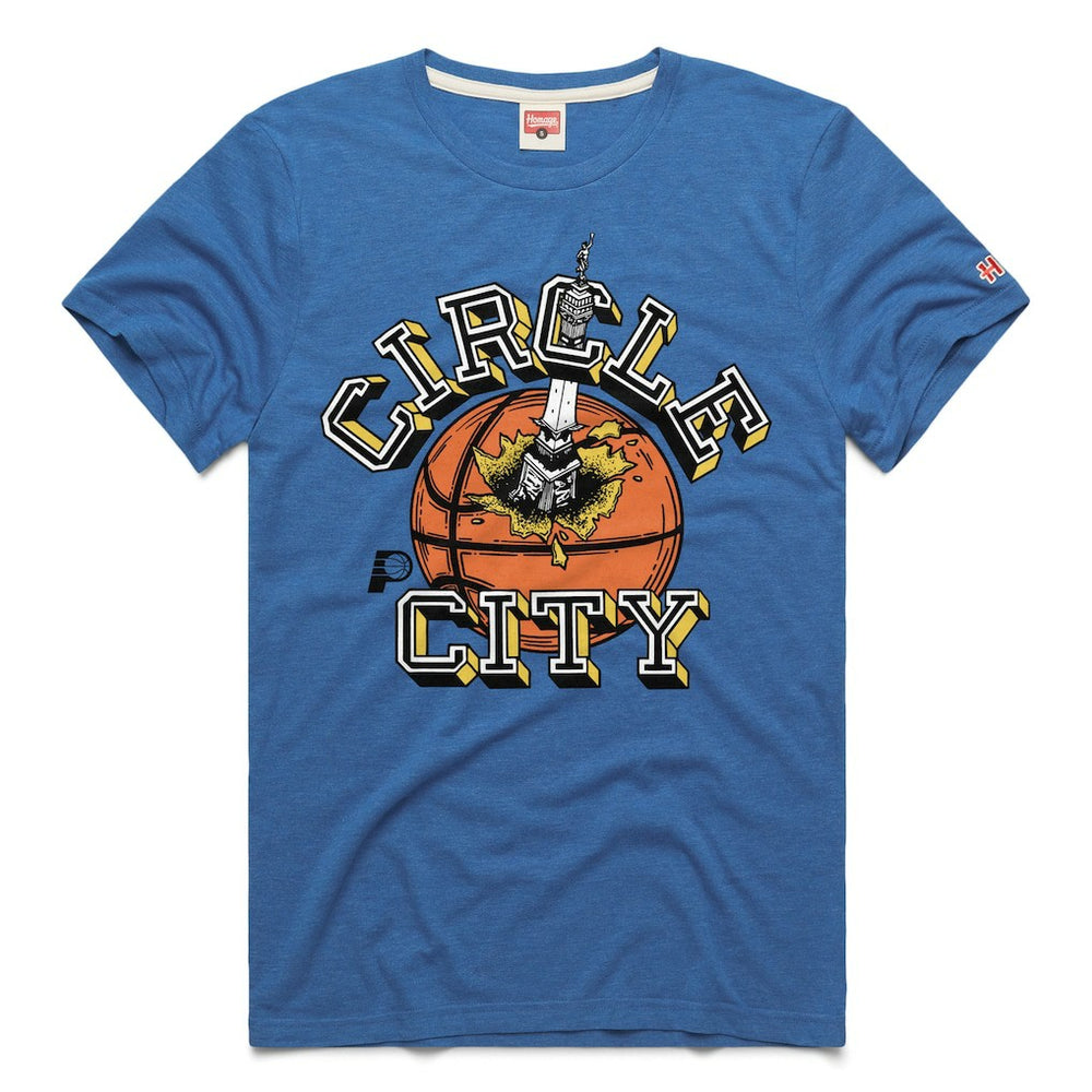 NBA - Indiana Pacers Homage Unisex Circle City Tri-Blend T-Shirt - Royal