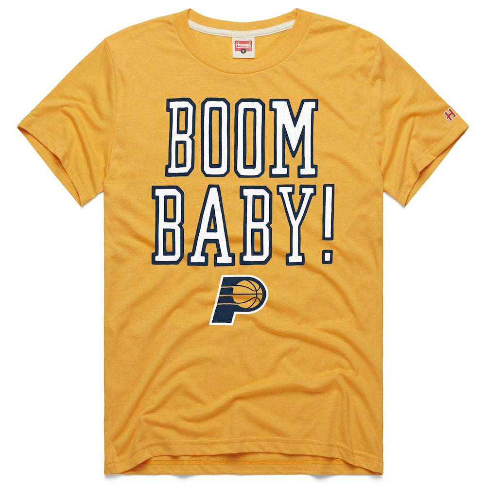 NBA - Indiana Pacers Homage Unisex Boom Baby Tri-Blend T-Shirt - Gold