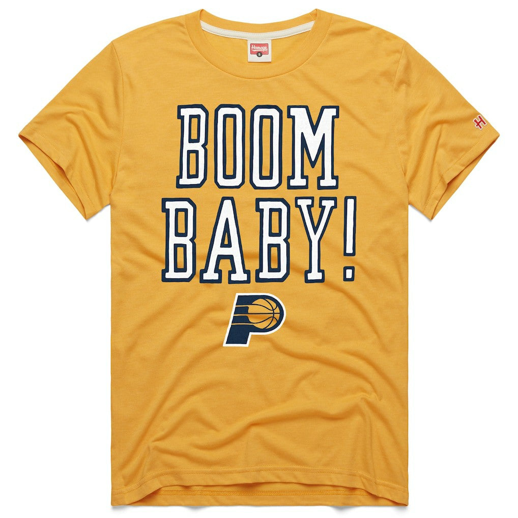 NBA - Indiana Pacers Homage Unisex Boom Baby Tri-Blend T-Shirt - Gold