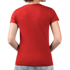San Francisco 49ers G-III 4Her by Carl Banks Women's Super-Slim Fit Lightweight Pinstripe Circle V-Neck T-Shirt Scarlet - NFL
