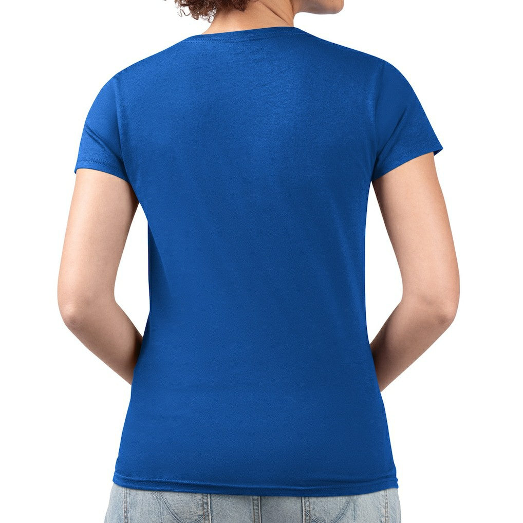 Buffalo Bills G-III 4Her by Carl Banks Women's Super-Slim Fit Lightweight Pinstripe Circle V-Neck T-Shirt Royal - NFL