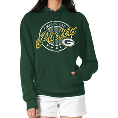 Green Bay Packers G-III 4Her by Carl Banks Women's Pinstripe Circle Fleece Pullover Hoodie Green - NFL