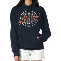 Chicago Bears G-III 4Her by Carl Banks Women's Pinstripe Circle Fleece Pullover Hoodie Navy - NFL