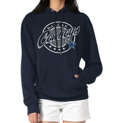 Dallas Cowboys G-III 4Her by Carl Banks Women's Pinstripe Circle Fleece Pullover Hoodie Navy - NFL