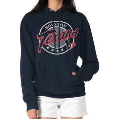 Houston Texans G-III 4Her by Carl Banks Women's Pinstripe Circle Fleece Pullover Hoodie Navy - NFL